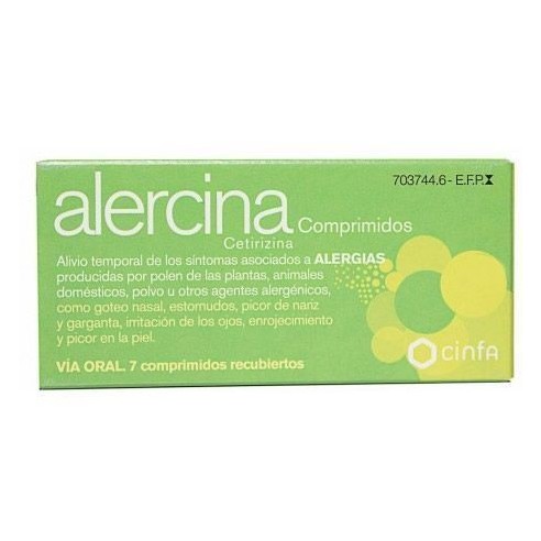 Alercina 10 Mg 7 Comprimidos Recubiertos