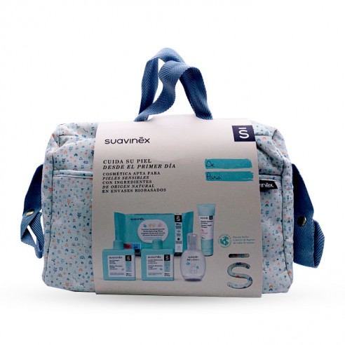 Suavinex Bolso de Mamá color Azul + Kit Higiene