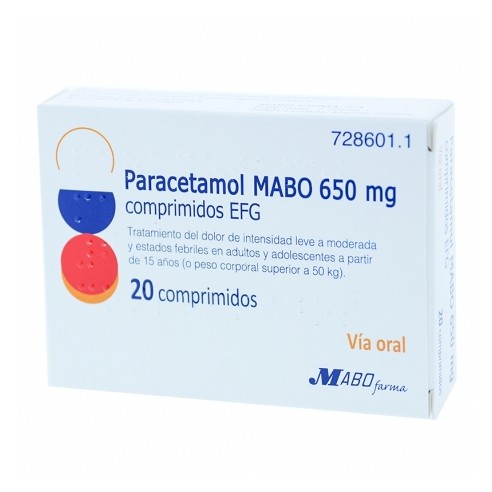 Paracetamol Mabo EFG 650mg 20...